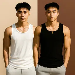 rockwell Pack of 2 Aero Anti - Bacterial Odour-free Super Stretchable Ribbed Cotton Vest For Men Men Vest-picture-13