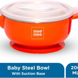 Stay Warm Baby Steel Bowl with Suction Base (Red) - Steel-image-31