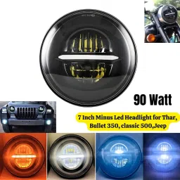 LED Headlight for Mahindra, Royal Enfield Classic, Classic 350, Classic 500, Thar, Jeep-33