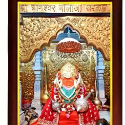 Bageshwar Dham Balaji Brown Golden Photo Frame For Temple Acrylic 13 inch x 1 inch Painting-image-41