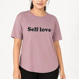 myo2 Women Printed Round Neck Reversible Polyester Pink T-Shirt-picture-17
