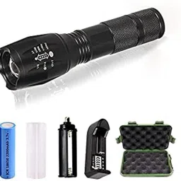 Zoom able 5 Mode led-XML-T 650 Torch (Black : Rechargeable) Torch-0