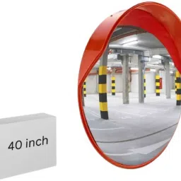 Unbreakable Convex Mirror For Road Safety with Installation Kit 40.0 Inch Rearview Radar Mirror-25