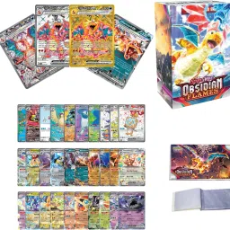 Obsidian Flames Series cards with Special Charizard cards set of 34 with binder-12