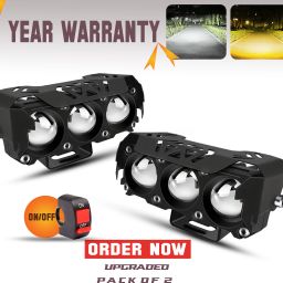 FOG LIGHT 3 LENS LED LAMP Fog Lamp Car, Motorbike, Truck, Van LED (12 V, 40 W)-28