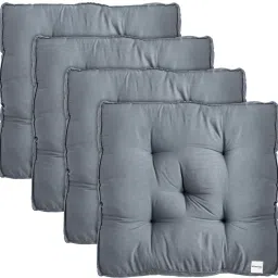by Kuber Industries Microfibre Solid Chair Pad Pack of 4-43