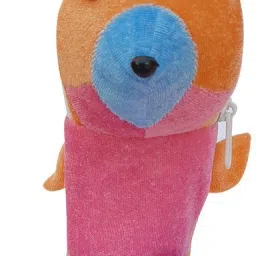 Premium Bear Cartoon Design with Velvet Cloth Baby Fedding Milk Bottle Cover Pack Of 1 (Orange)-image-8