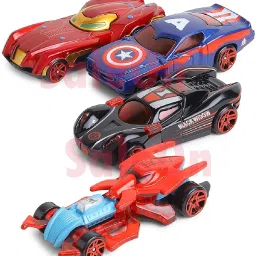Set of 4 Cars Toys Avengers Metal Toy Car for kids-13