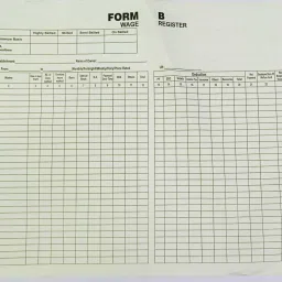 R K Register for Wages, Form B, 50 Pages, Pack of 1 Unit R K Wages Register Form B, 50 Pages, Pack of 1 unit 2-Part Record Keeping Book-image-80