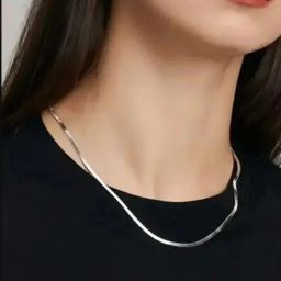 IceShine Silver Flat Chain Silver Plated Brass Chain-image-21