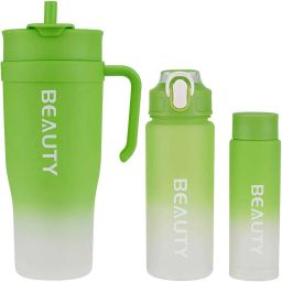 Tumbler with Straw,Car Mug with Leakproof Sipper Water Bottle for Sports & Gym. 1200 ml Bottle-image-94