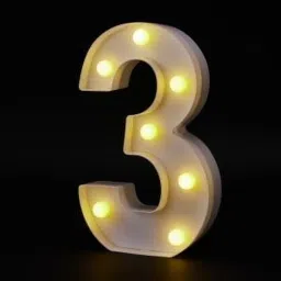 led light letter marquee number of (3) Table Lamp-1