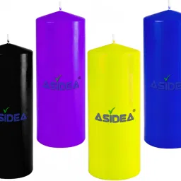 Set of 4 Pillar Candle for Home Decor, BIrthday decoration Candle-picture-11