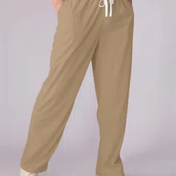 combraided Men Loose Fit Beige Corduroy Trousers-picture-4