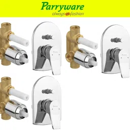 Aquaa concealed Diverter Body with Concealed Upper Part set of 3 pic 092 Agate Diverter with upper trim | Hot and Cold water Mixer | Complete set Diverter Faucet-13
