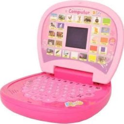 Computer Abc And 123 Learning Kids Laptop With LED Display And Music - Pink-43