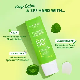 dot & key Sunscreen - SPF 50 PA+++ CICA Calming Mattifying ,For Oily Acne Prone &Sensitive Skin,No White Cast image 4