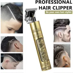 Krittoe T9 Vintage USB Rechargeable Cordless Electric Beard Trimmer Hair Clippers G80 Trimmer 120 min Runtime 4 Length Settings-image-92