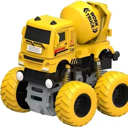 Monster Cement Mixer Engineering Vehicle Construction Truck, Friction Powered-10