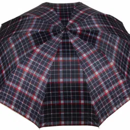 UMB016C 3 Fold Check Windproof Travel Umbrella-12