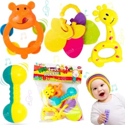 Colourful Non Toxic Set of 5 Attractive Rattle Rattle-23