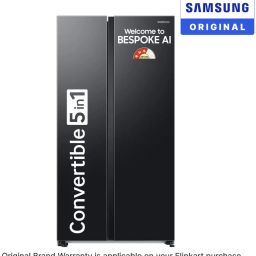 samsung 653 L Frost Free Side by Side 3 Star Refrigeratorwith AI and WiFi, Convertible 5-in-1, Digital Inverter image 2