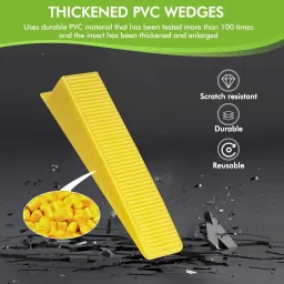 facile Reusable Tile Leveling Wedges - Achieve Perfectly Level Tiles Non-magnetic Line Level image 2
