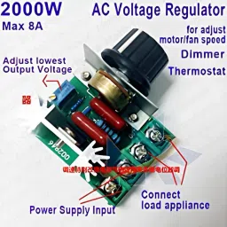 shockley 2000W SCR Triac AC 50-220V Voltag Regulator Speed Controller Light Dimmer_2 Pcs Multipurpose Controller image 2