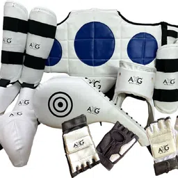 axg new goal Perfect and Durable Taekwondo Muay Thai Kick Kickboxing MMA Kit (Medium) 9-15yrs Boxing Kit-picture-2