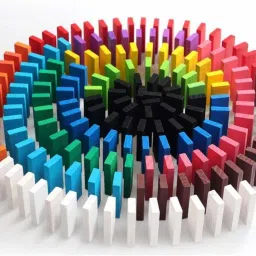 Good Quality Wooden Domino Run Board Building Blocks (pack of 100 to 120pic)-image-40