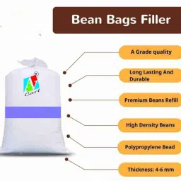 av cart 2 kg Soft Polystyrene Filler – Ideal for Large Seats Bean Bag Filler image 2