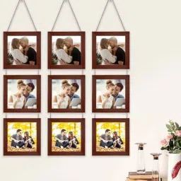art street Brown Photo Frame For Wall Set Wall Hanging Picture-picture-3
