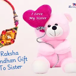 Soft push fabric teddy bear with Sister balloon and fully embroidery work - 24 cm-image-49