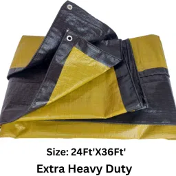 Tarpaulin Extra Heavy Duty Tarpaulin, With Metal Eyelets Tent - For Multipurpose Plastic Cover for Truck, Roof, Rain-image-2