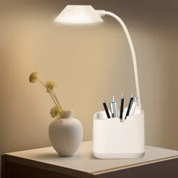 Led Rechargeable, Flexible Study/Desk Table Lamp with Mobile and pen Holder Study Lamp-picture-41