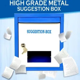 Double Heavy Metal Suggestion box Mail Box Blue Compaint box Letter box Suggestion Box-image-13