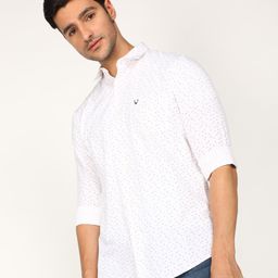 allen solly Men Slim Fit Printed Cut Away Collar Casual Shirt-picture-5