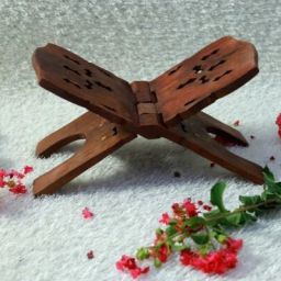 Divine Edge Wooden Rehal – Handcrafted Elegance for Your Sacred Moments Wooden Brown Rehal-image-71
