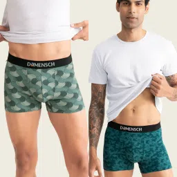 Pack of 2 Combed Cotton Stretch Anti-Bacterial Printed Men Trunk-picture-24