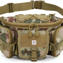 NFI essentials Military Waist Bag for Men & Women, Tactical Chest Bag, Multipurpose Army Pouch Waist Bag-image-62