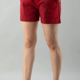 Solid Women Maroon Regular Shorts-picture-22