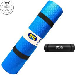 100%EVA Eco Friendly Mat, Exercise & Gym Mat With Bag Blue 6mm mm Yoga Mat-image-35