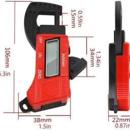 high q DIGITAL THICKNESS GAUGE 0-12MM RANGE 0-12mm Lightweight Portable Digital Display Thickness Gauge Caliper Meter Digital Caliper image 3