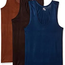 Pack of 3 RUPA Jon Men's Colour RN Cotton Vest (Pack of 3) Men Vest-image-22
