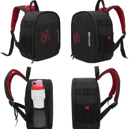 AdventIQ DSLR/SLR Camera Lens Shoulder Printed Backpack-(BNP 0197P- 2)-Red ClrCamera Bag image 3