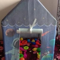 Girls Indoor Tent – Fun Galaxy Space Print Playhouse-image-62