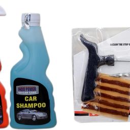LEATHER SHINER SPRAY 250ml.+ CAR SHAMPOO 250ml+ 1 set Tubeless Tyre Puncture kit. Combo-image-20