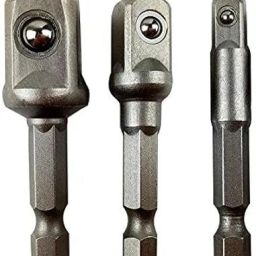 Hex Drive Power Drill Socket Extension Bit Adaptor Set (1/4" 3/8" 1/2" inches) Stubby Screwdriver Set-17