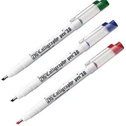 CALLIGRAPHY PEN OBLIQUE Tip RED,GREEN,BLUE 3mm For Professional and Beginners-28