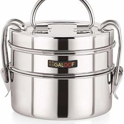 Stainless Steel Lunch Box for Kids,Steel Tiffin box for School & Office, Kids 2 Containers Lunch Box-28